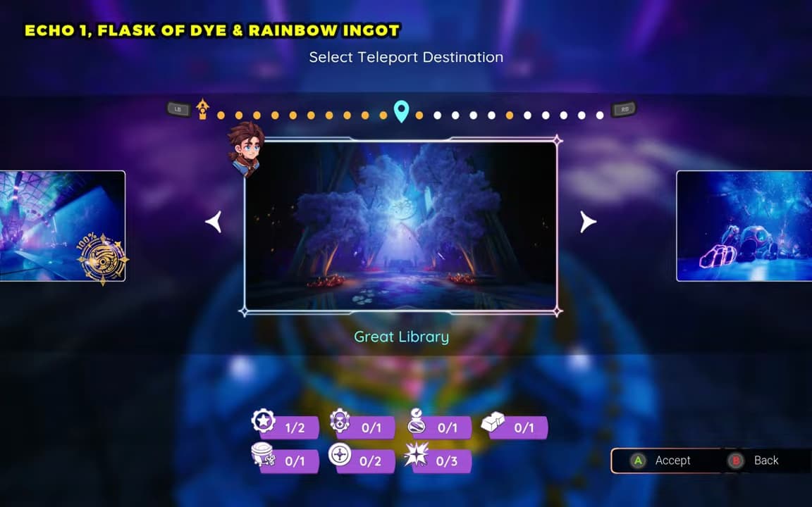 Great Library: Echo #1 Flask Of Dye Rainbow Ingot location screenshot