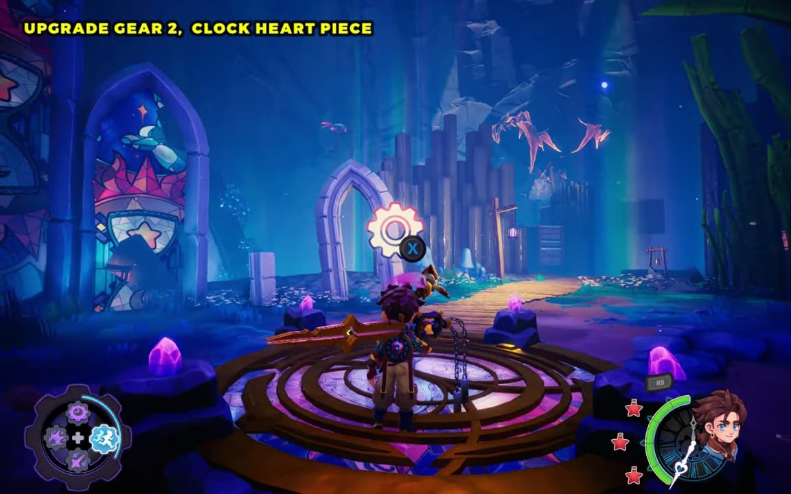Starstone Mines: Upgrade Gear #2 Clock Heart Piece #1 N1-C0in #1 location screenshot