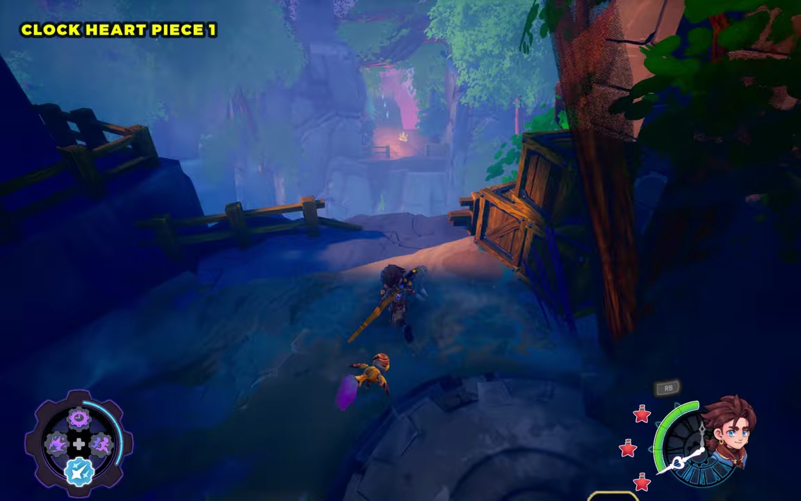 Clock Heart Piece collectible pickup in Ezarus Forest